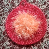 اسکاج گرددورنگ نارنجی وصورتی خوشرنگ وزن 20گرم سایز متوسط 