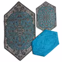 رومیزی ترمه سرویس 3تکه جلو مبلی با تراکم بالای 150