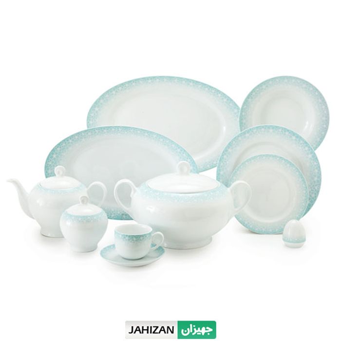 سرویس چینی زرین 102پارچه ساکورا آبی سری ایتالیا