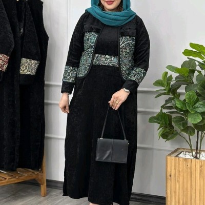 کت سارافون زنانه مخمل با کیفیت و سوزندوزی مدل پری دخت