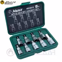 جعبه بکس آلنی 9 پارچه هنس 4 الی17 مدل HANS 46026-9