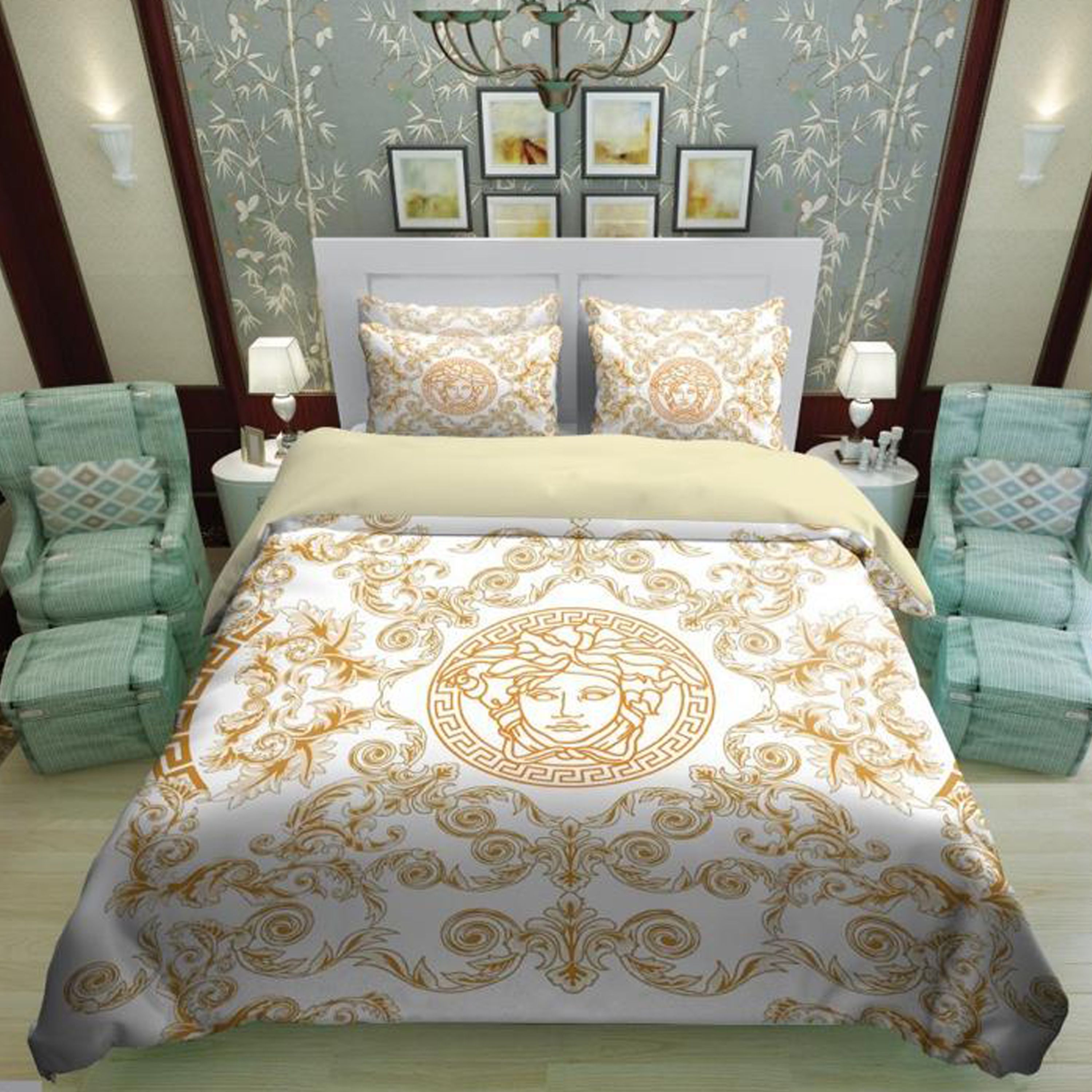 سرویس روتختی 2 نفره تنسل چاپی برندترک لند(Turk Land) rs 84