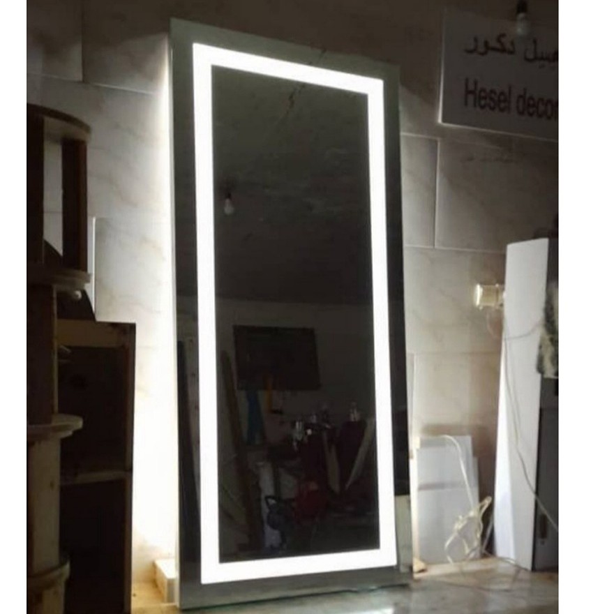 آیینه بک لایت سند ابعاد 160 در 60 دیواری نور سفید نصب با فیتینگ