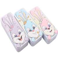 جامدادی فلزی دو طبقه دخترانه طرح خرگوش