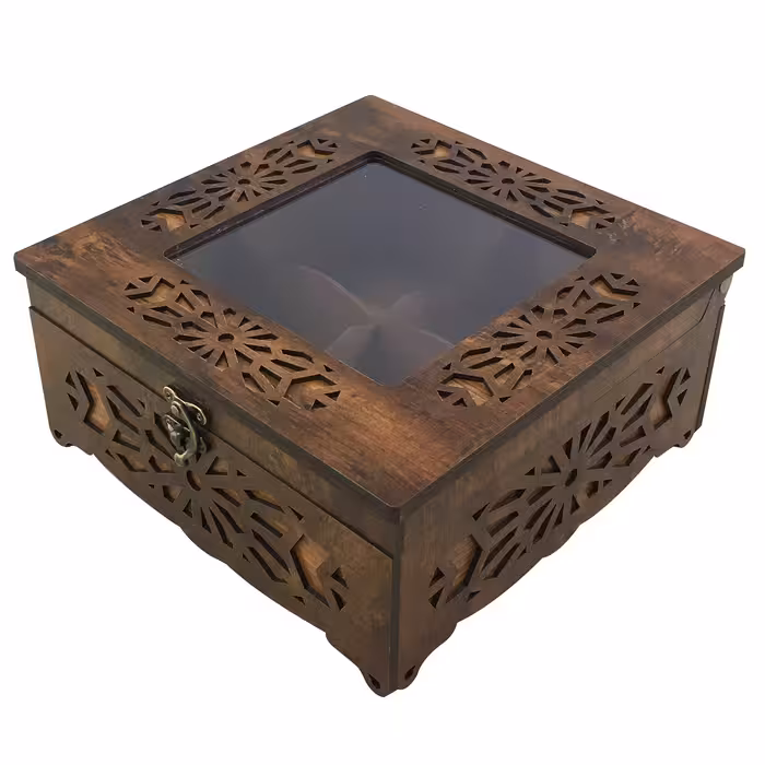 جعبه پذیرایی و تی بگ مدل مربعی کد018