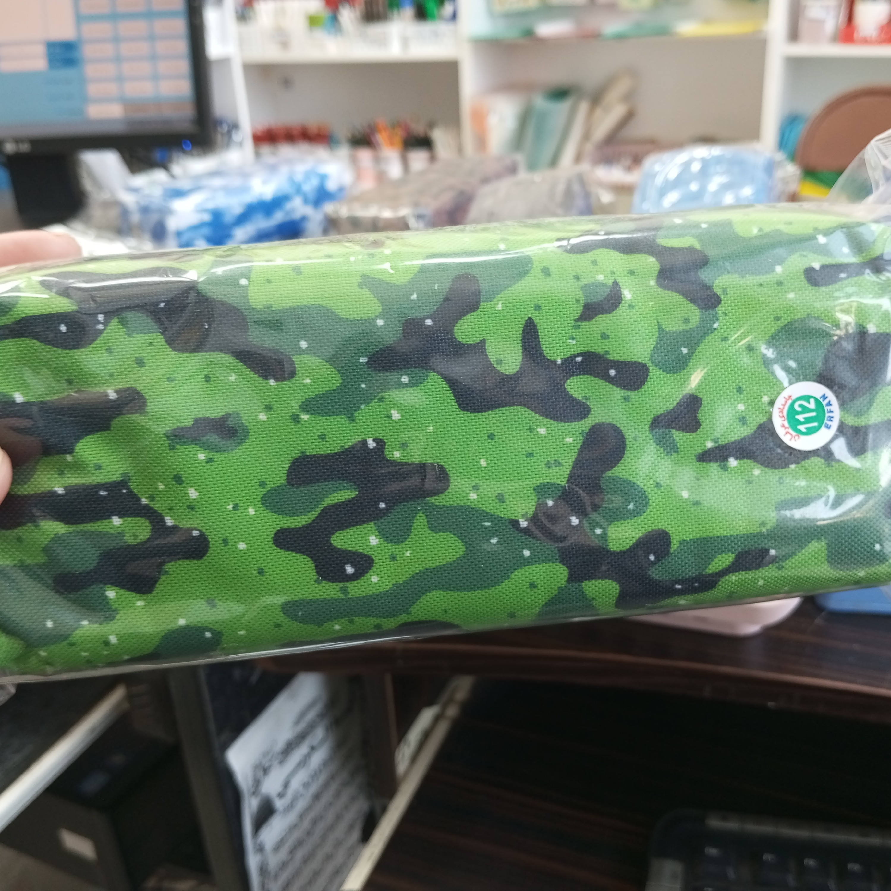 جامدادی تک زیپ برزنتی سبز