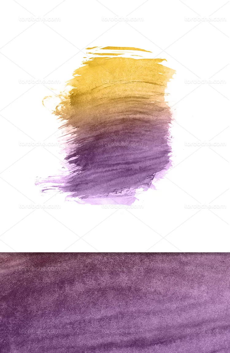 عکس لکه آبرنگ بنفش و نارنجی | گرافیک با طعم تربچه