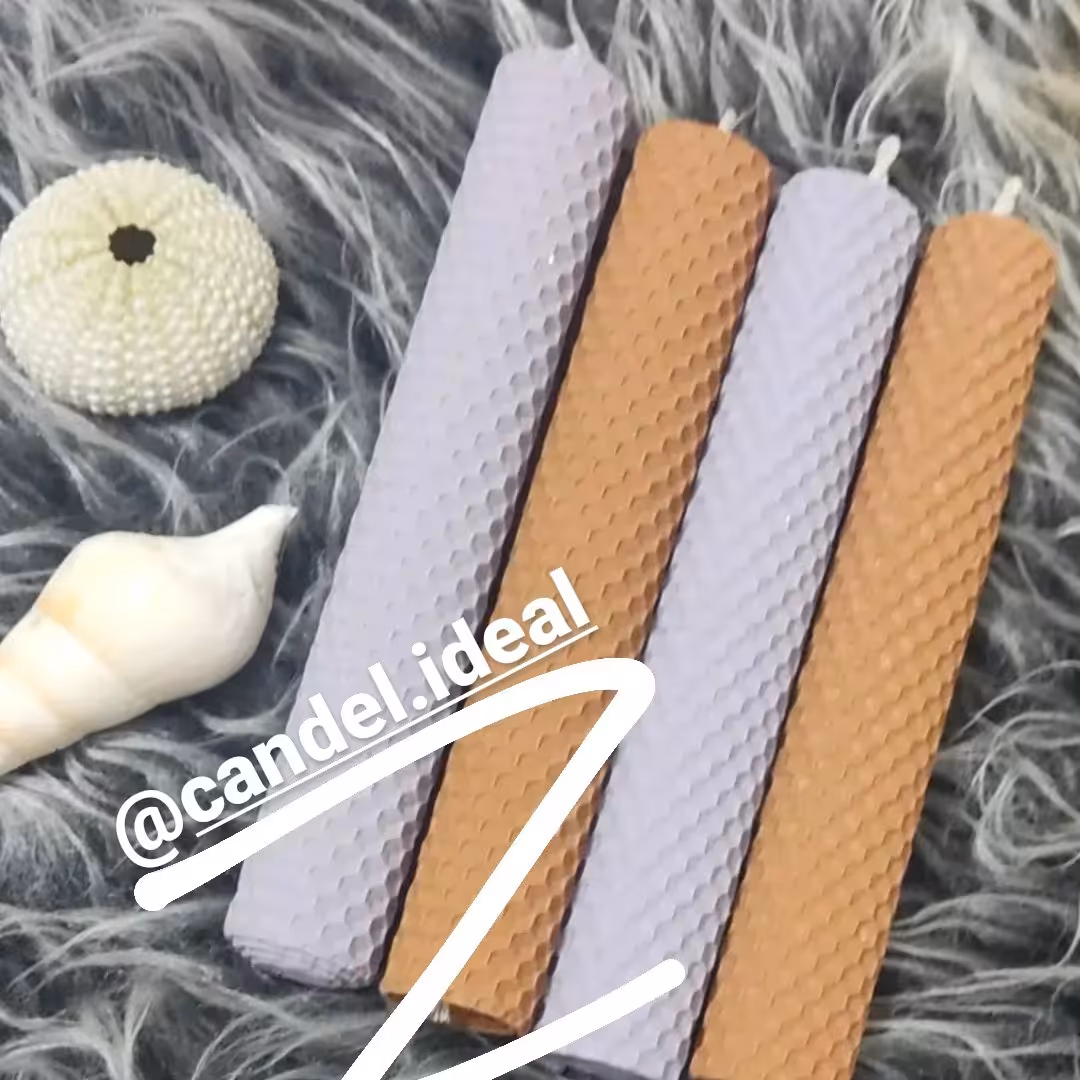 شمع موم عسل . ست 4تایی در  دو رنگ دلخواه