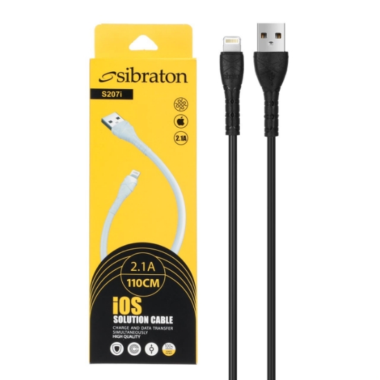 کابل تبدیل USB به Lightning سیبراتون مدل S207i یک متر