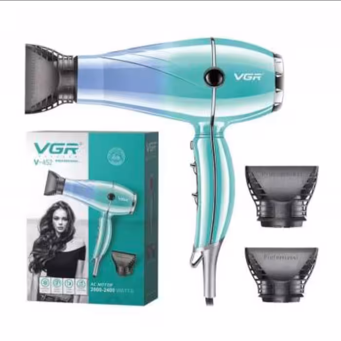 سشوار حرفه ای 2400 وات اورجینال وی جی آر VGR مدل V-452
 فروشگاه قشمی شاپ vgr 452
Instagram Qeshmishop