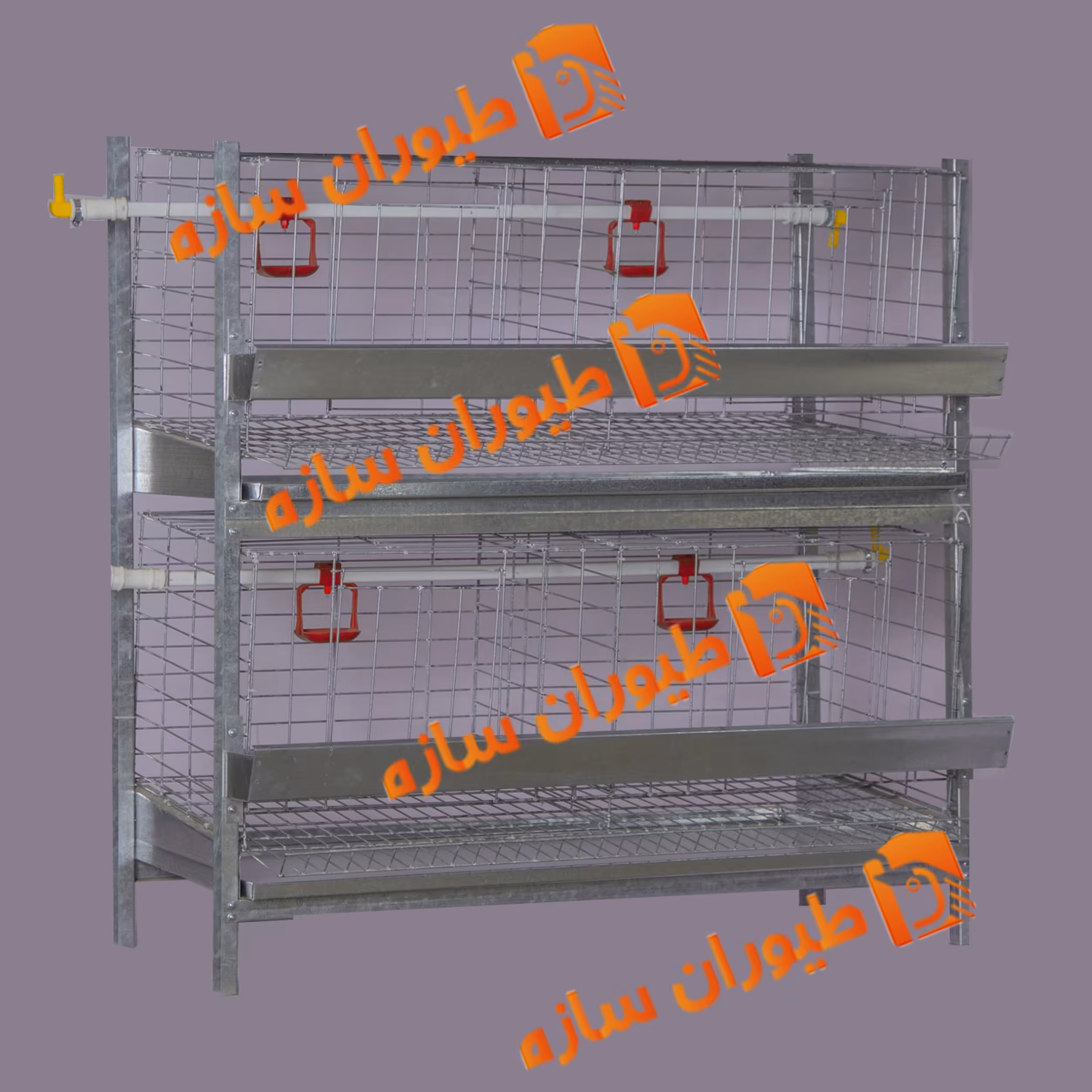 قفس مرغ تولید کارخانه (2 طبقه)