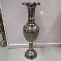 گلدان تمام برنج 30 اینچ ساده صنایع دستی پاکستان