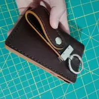 ست لاکچری کیف مدارک و جاسوییچی چرم طبیعی، جاکارت بانکی دستدوز، یک کار شیک برای هدیه دادن ب خود و عزیزان خود