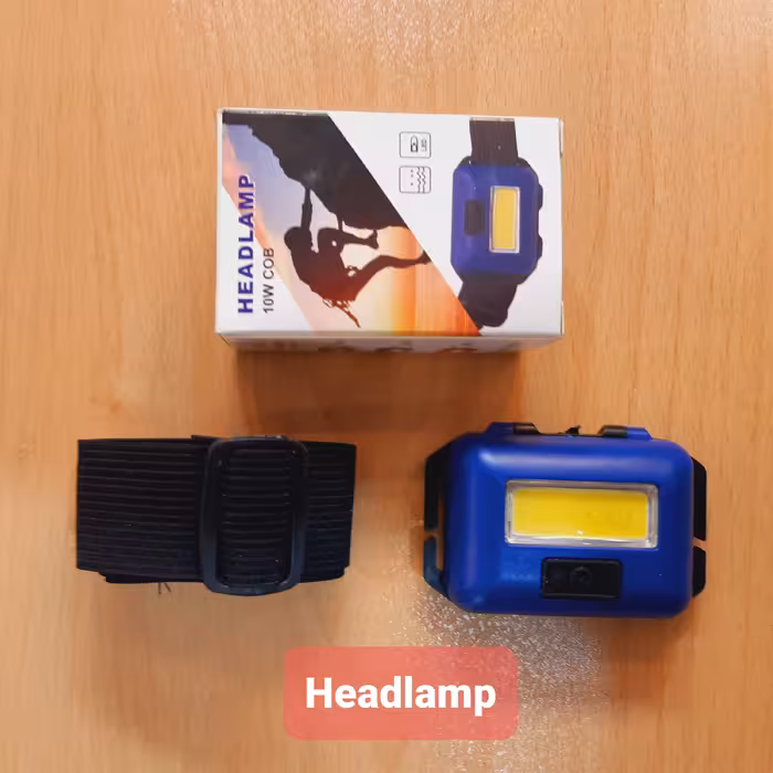 چراغ پیشانی یا هدلایت باتری خور cob 