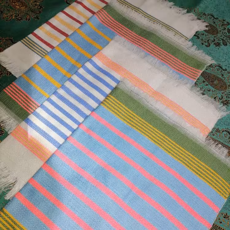 پک 4 عددی دستمال جیبی دستبافت