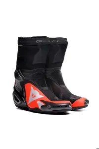 کفش و بوت موتورسیکلت مشکی مردانه پوتین چرمی فلزی قرمز 2 محوری Dainese