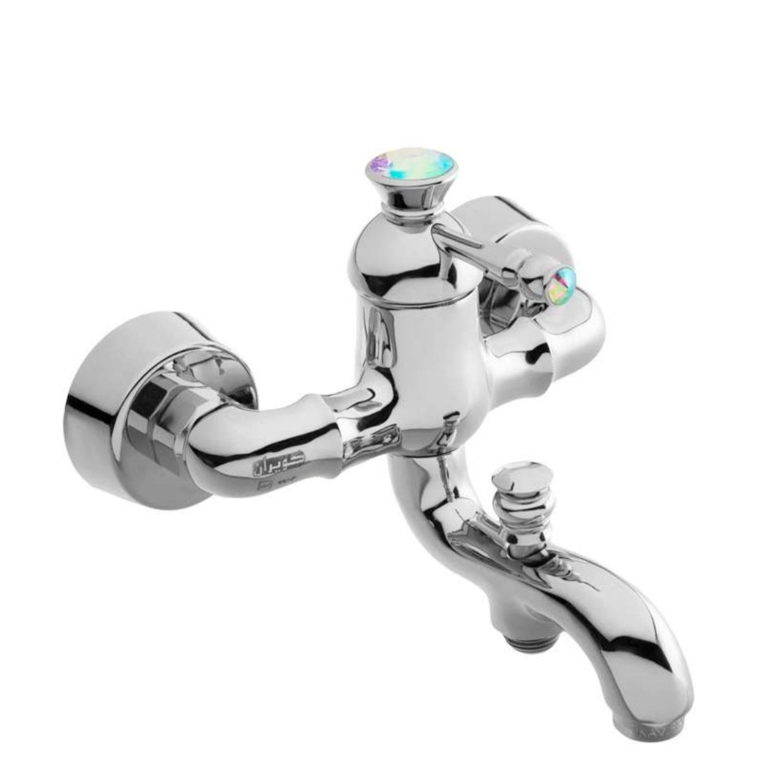 شیرآلات کویران آذر-شیر حمام مدل فلورانس-کروم