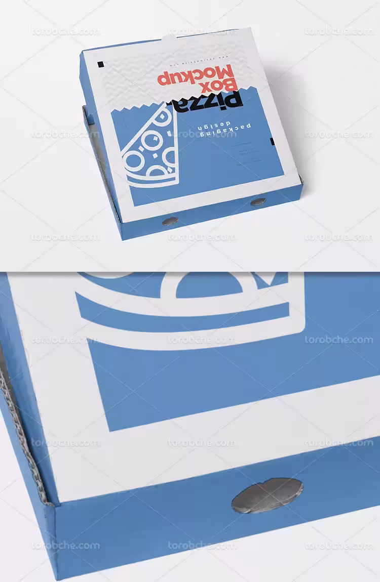 موکاپ بسته بندی پیتزا | گرافیک با طعم تربچه