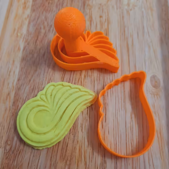 مهر شیرینی ترمه دسته دار با کاتر