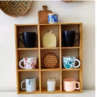 استند یا شلف یا قفسه چوبی برای ماگ و فنجان و لیوان و 