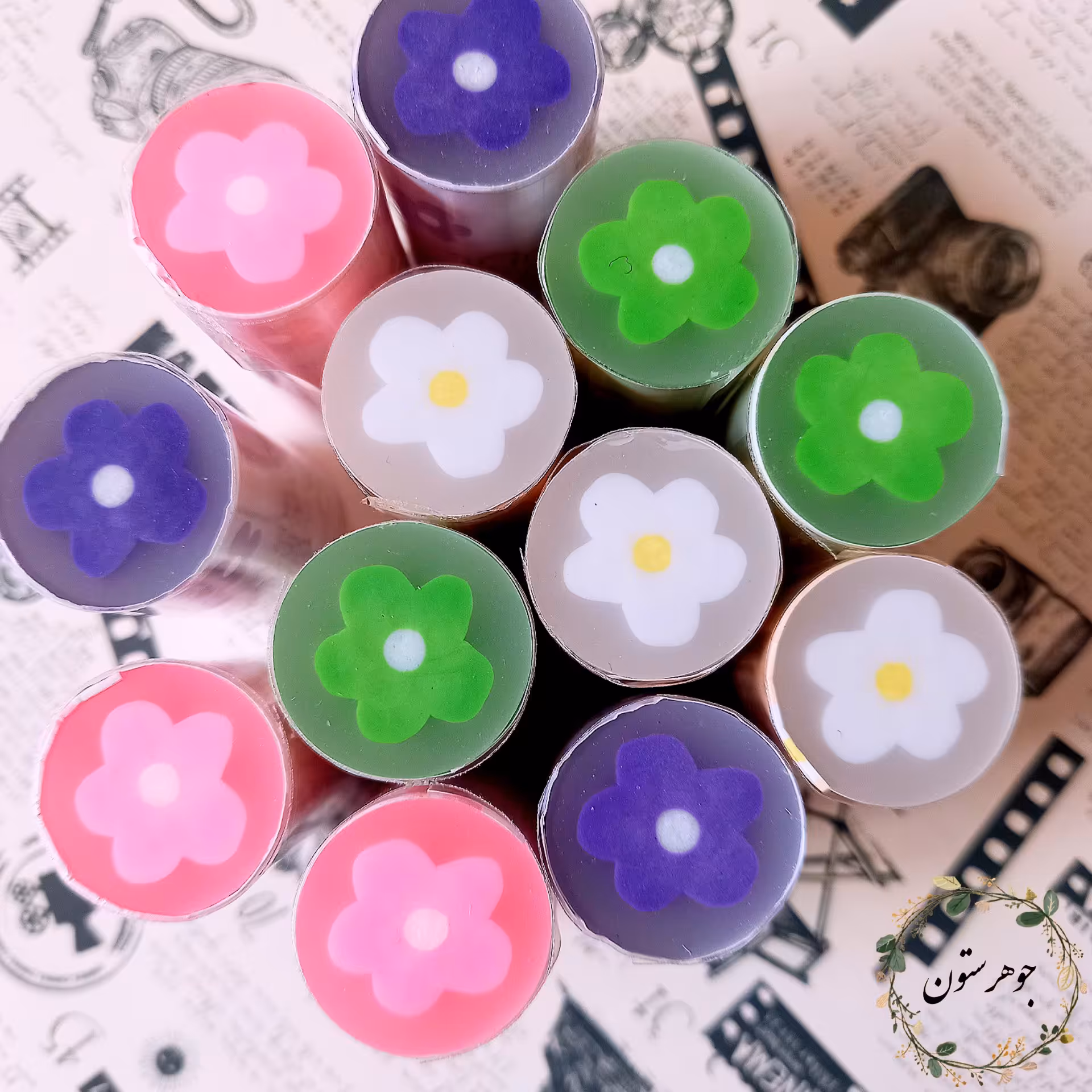 پاک کن مغزدار معطر مدل گل