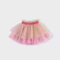 دامن توری نوزادی دخترانه مدل Hope صورتی