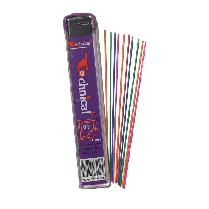 نوک مداد نوکی 0.9 میلی متری تکنیکال مدل رنگی

