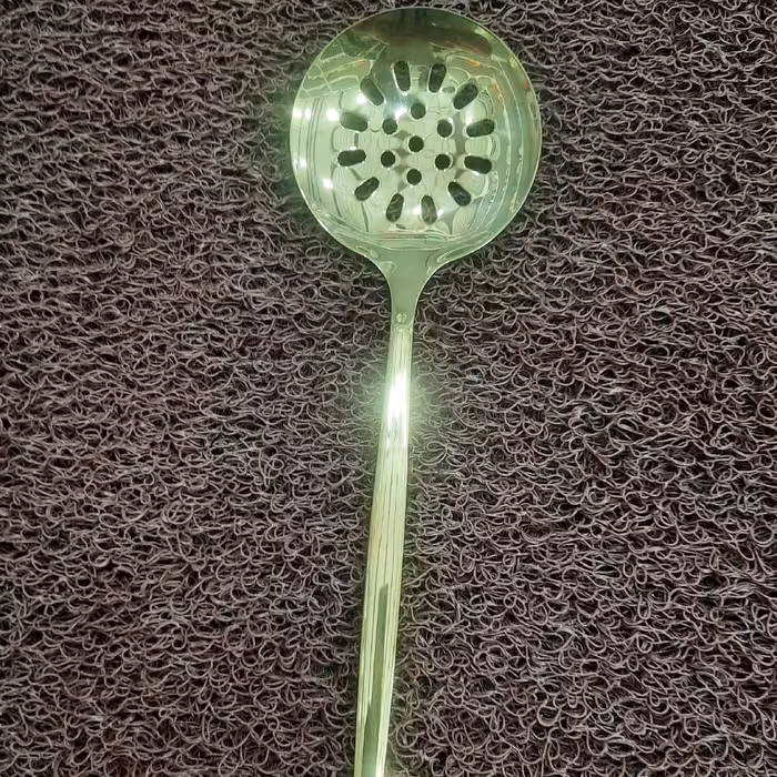 کفگیر طلایی پلویی کفگیر طلایی برنج کفگیر استیل کفگیر سوراخ دار طلایی