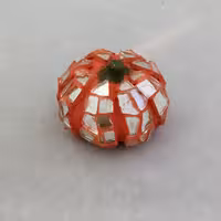 کدو تنبل گچی آینه کاری دکوری یلدا و هالووین 5سانتی