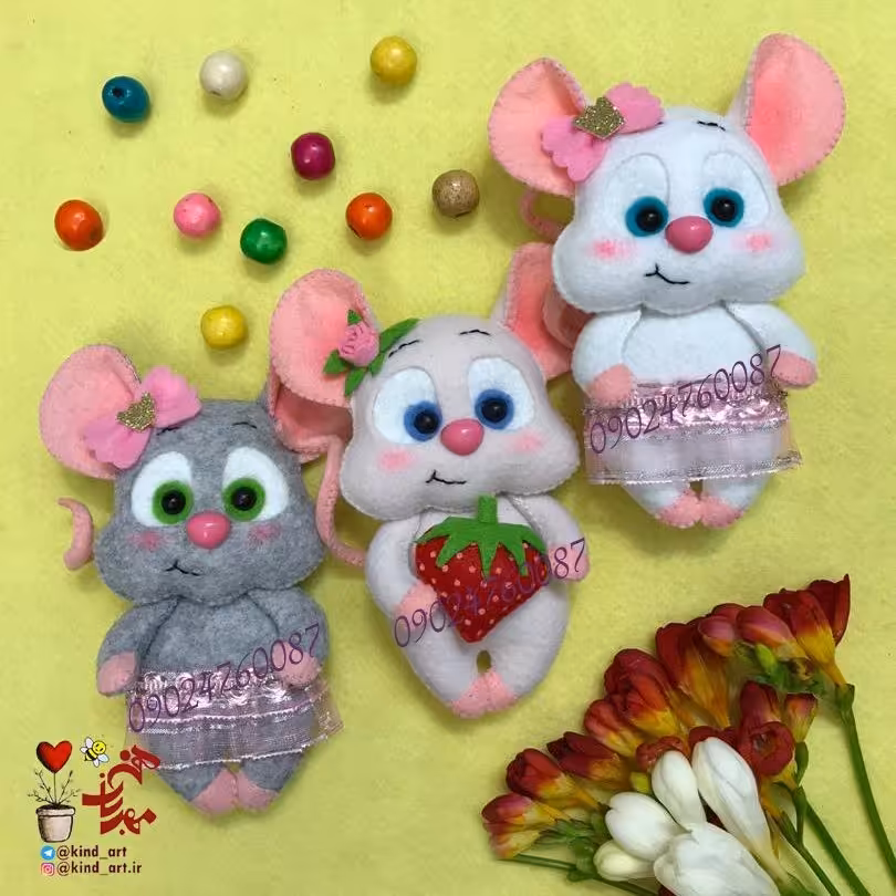 عروسک نمدی موش تپلی (ویژه سال موش)