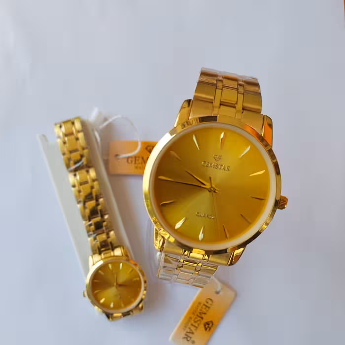 ساعت ست زنانه و مردانه  برند جمیستار Gemstar  اصلی کلاسیک ضدآب رنگ ثابت