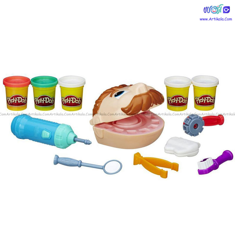 اسباب بازی خمیر 5 عددی دندانپزشکی همراه با ابزار