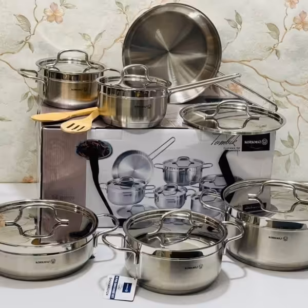 سرویس قابلمه استیل 14 پارچه کرکماز