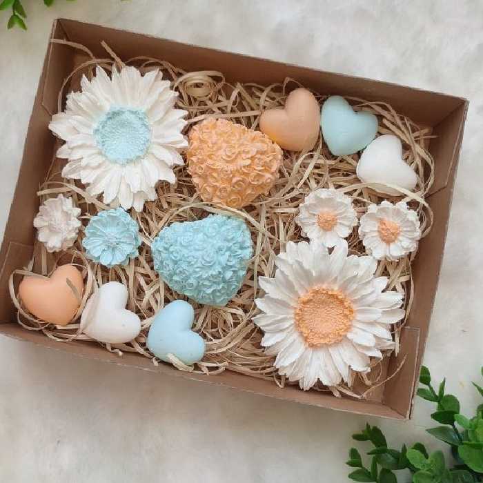 کد24-صابون قلب و گل