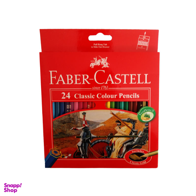 مداد رنگی 24 رنگ فابر-کاستل (Faber Castell) جعبه مقوایی مدل Classic