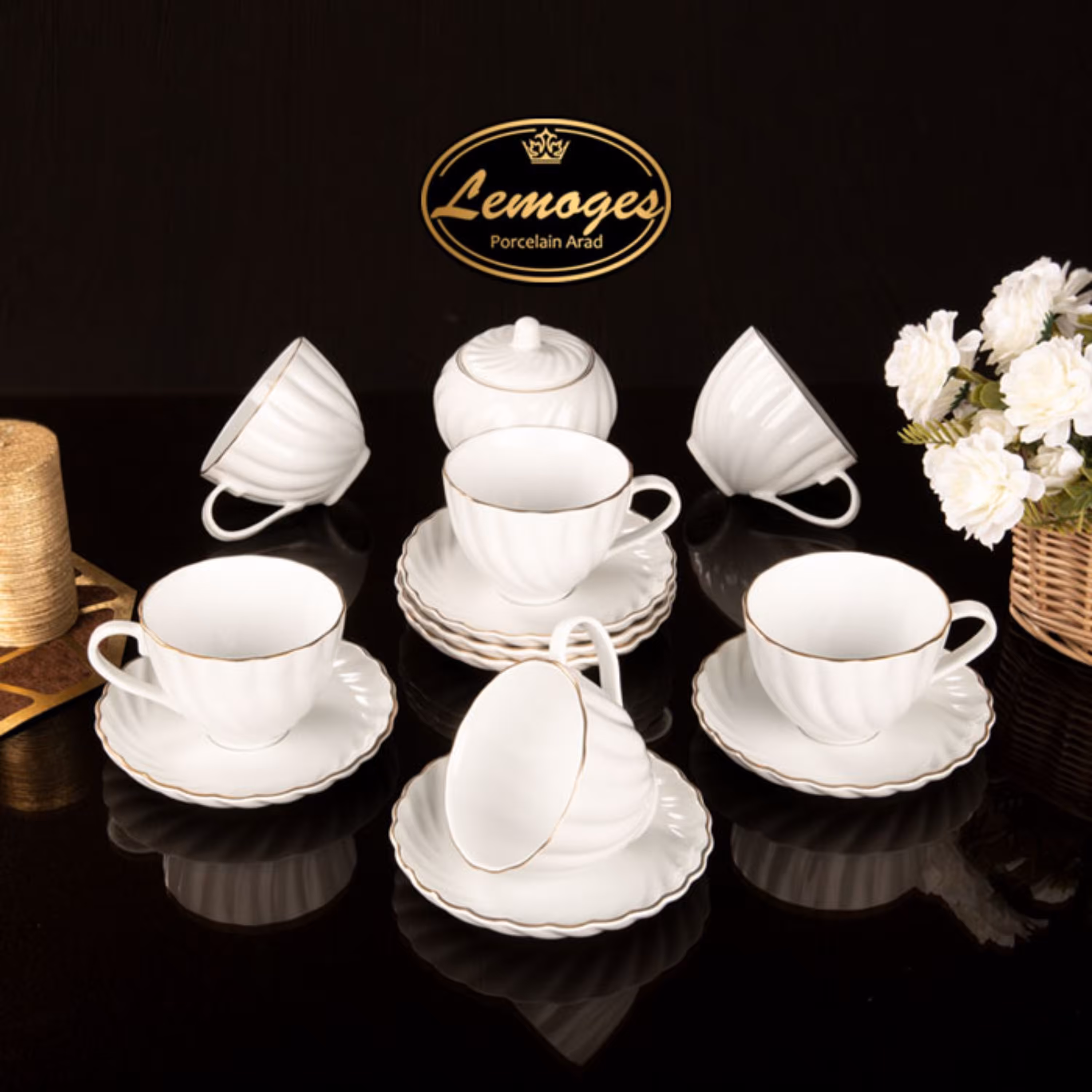 سرویس چای خوری 14 پارچه کارمن (ست چایخوری ست چای خوری چای خوری لمون )