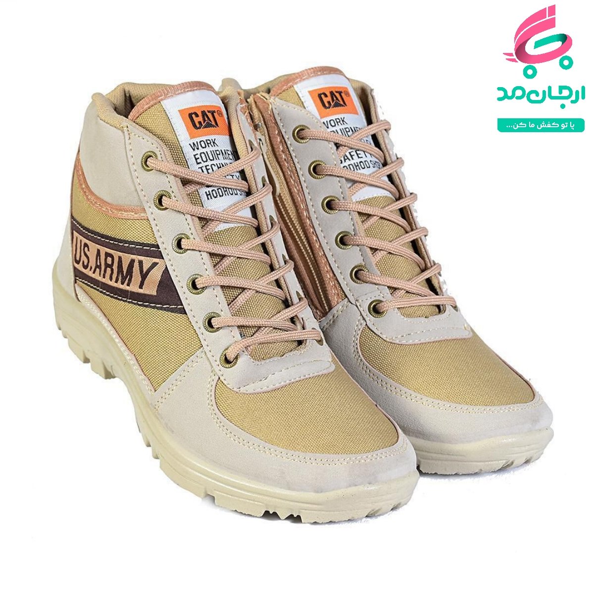 نیم بوت مردانه زیپدار مدل البرز
(رنگ کرم)
