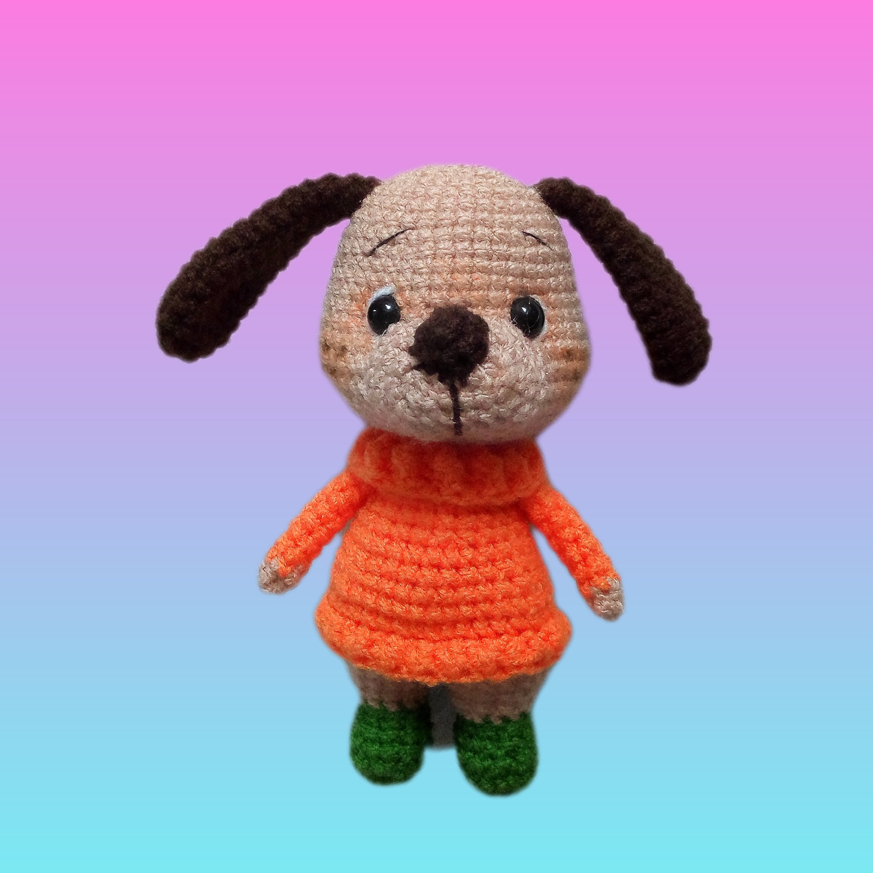 عروسک بافتنی سگ