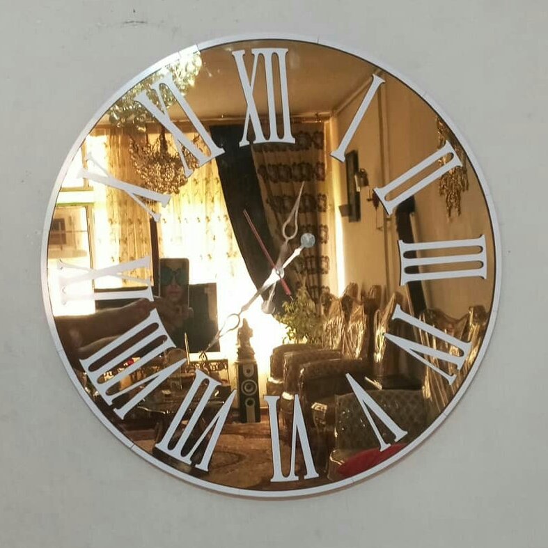 ساعت دیواری آینه ای