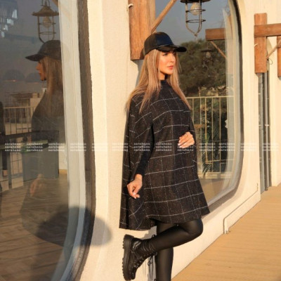 شنل پشمی یقه گرد مدل سوگند