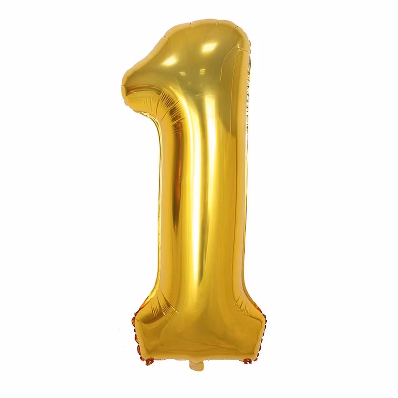 بادکنک فویلی عدد یک  طلایی 