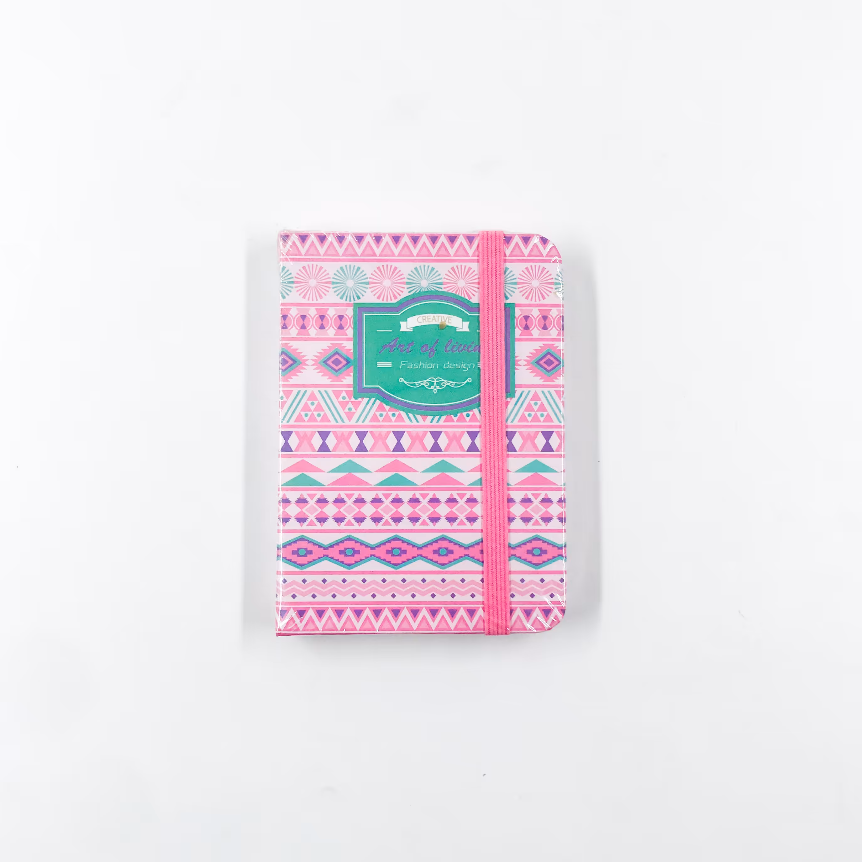 دفترچه مینی طرحدار رنگ صورتی