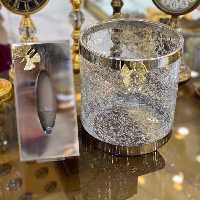 سطل و جا دستمال شیشه ایی