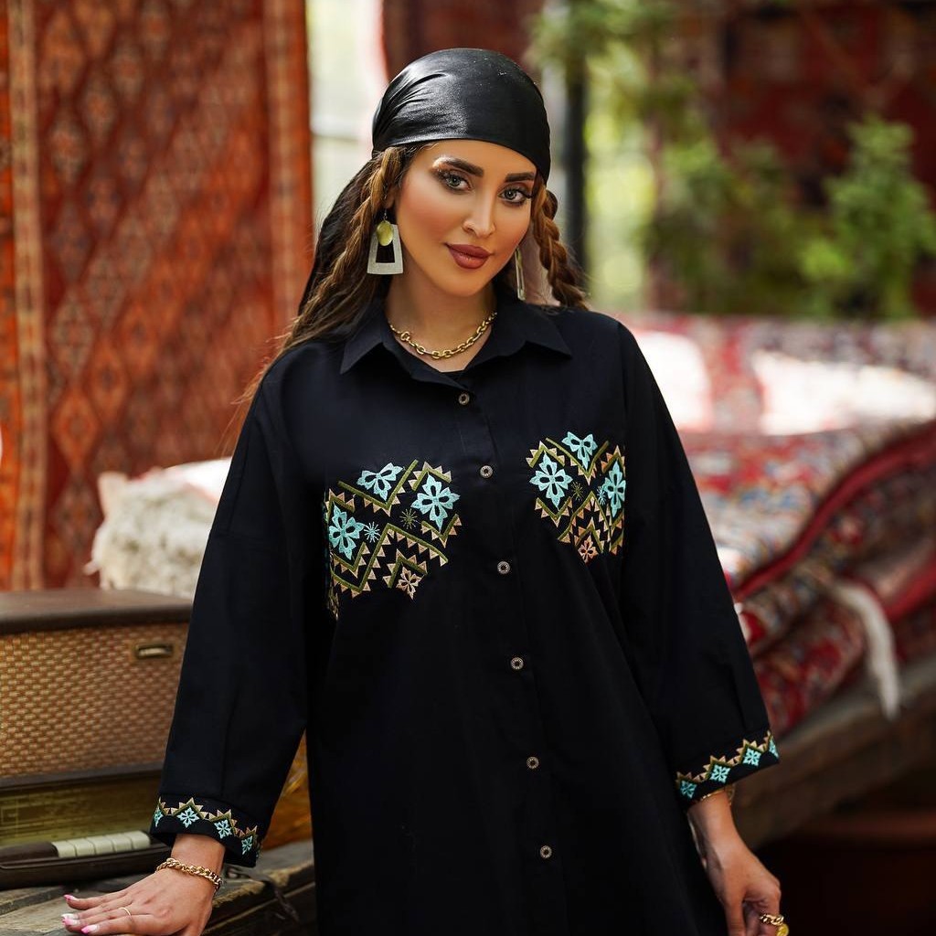 تونیک مانتویی محرمی خنک و با کیفیت گلدوزی شده