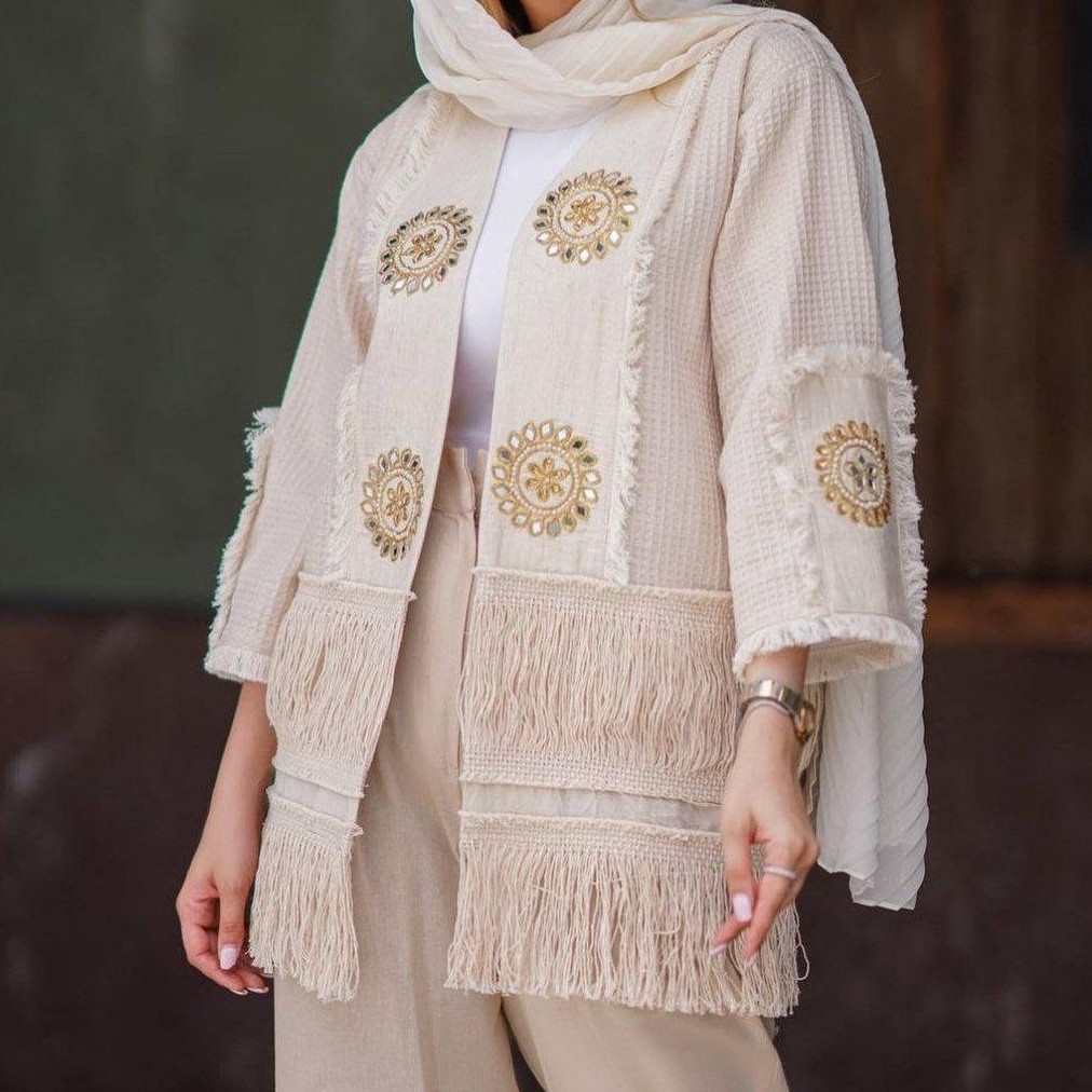ست مانتو شلوار زنانه مدل قاصدک جنس لنین ارسال رایگان