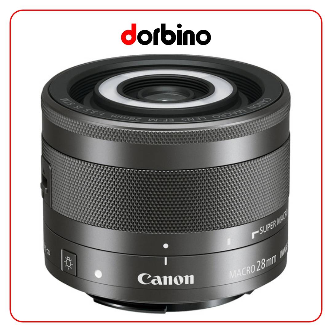 لنز کانن Canon EF-M 28mm f/3.5 Macro IS STM Lens - فروشگاه دوربین دوربینو