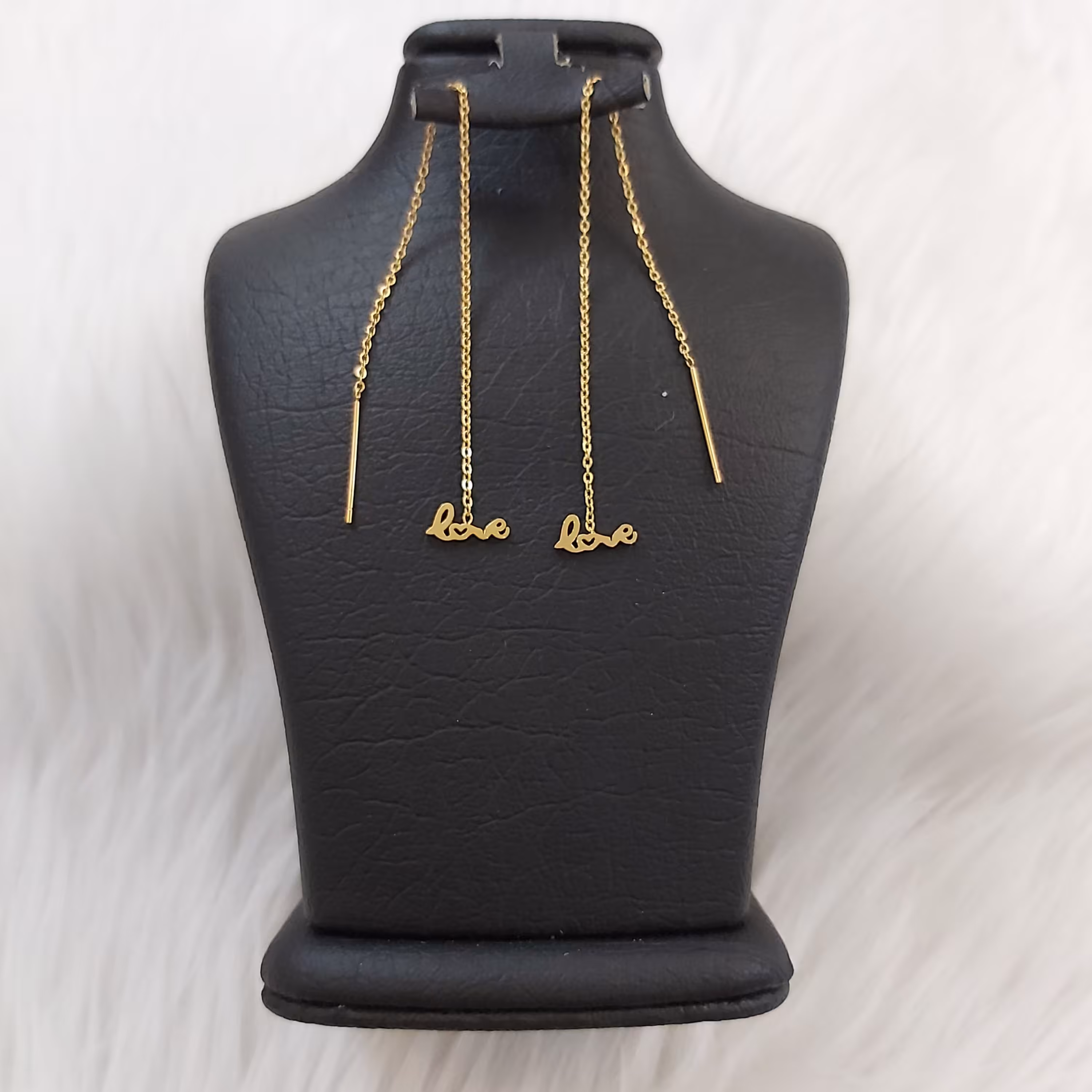 گوشواره استیل مدل بخیه طرح لاو کد love111