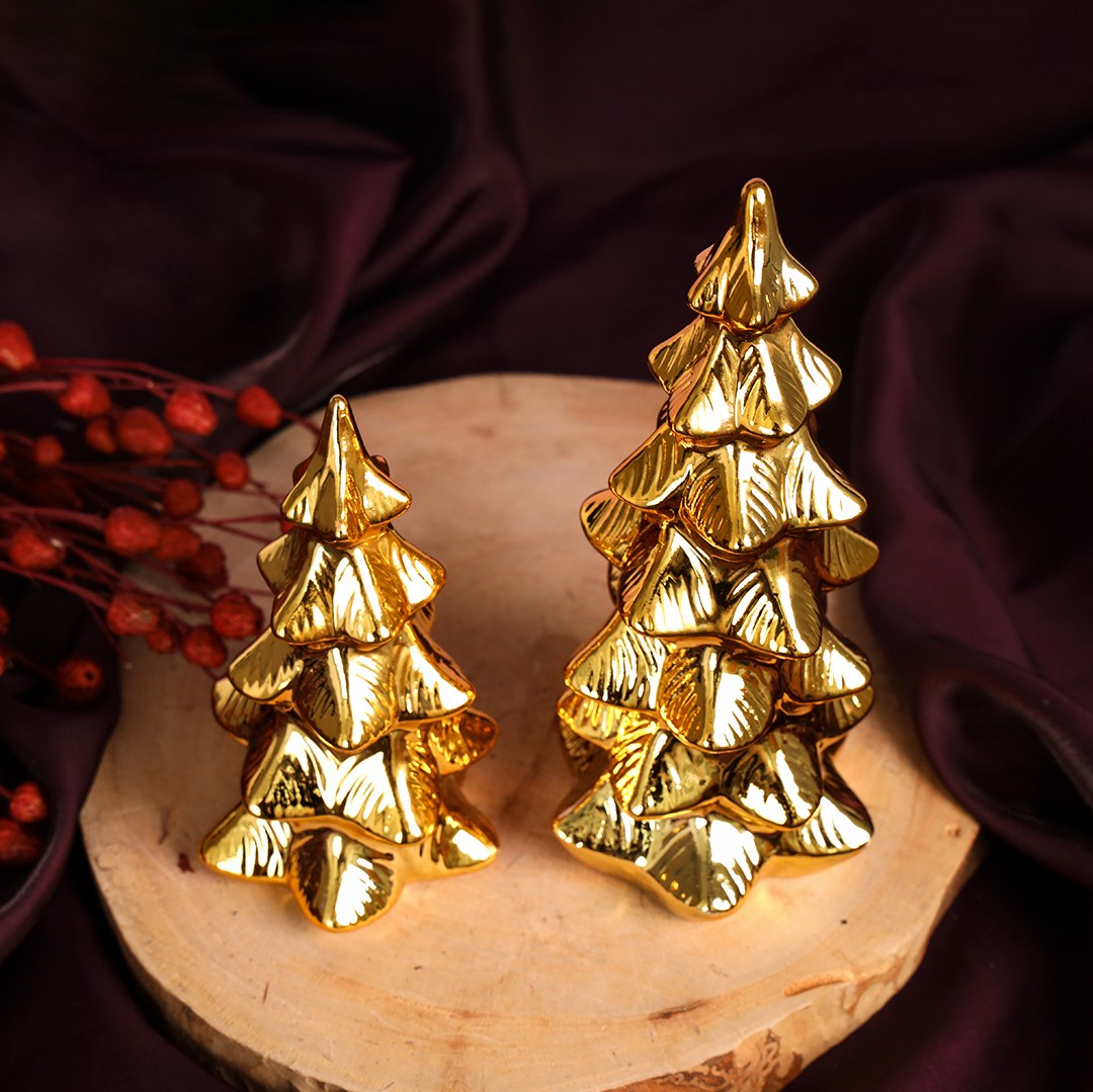 دکوری ست دوتایی کاج طلایی کد6500