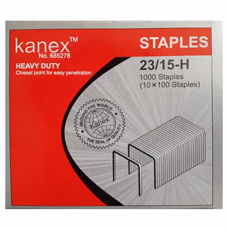 خرید سوزن منگنه سایز 23/15 کانکس Kanex بسته 1000 عددی