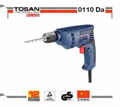 دریل برقی 300 وات 6 میلی متر توسن سری پلاس مدل 0110DA